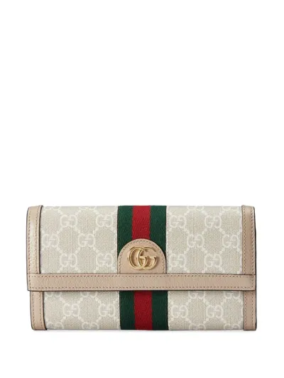 Gucci Ophidia Gg Continental Wallet In Weiss