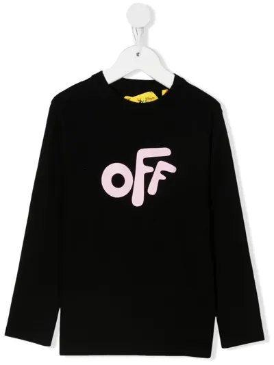 Off-white Kids' Little Girl's & Girl's Off Rounded T-shirt In Black