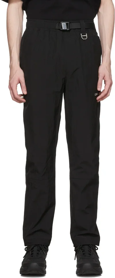 C2h4 Black Polyester Track Pants