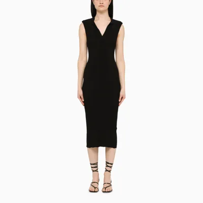 Remain Birger Christensen Black Knitted Sleeveless Sheath Dress