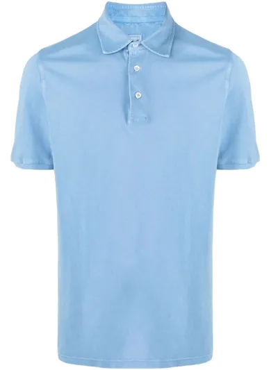 Fedeli Cotton Polo Shirt In Blue