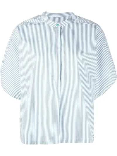 Woolrich Striped Poplin Blouse In White