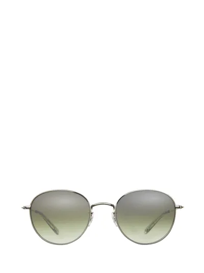 Garrett Leight Paloma M Sun Silver-llg/semi-flat Olive Layered Mirror Sunglasses