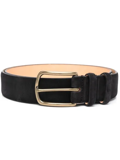 Officine Creative Suede Buckle Belt In Blue