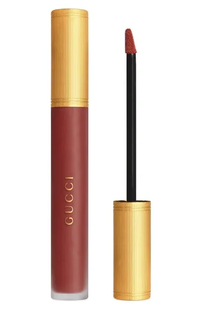 Gucci Transfer-proof Matte Liquid Lipstick 521 Nellie Cherrie