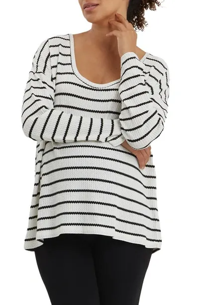 Nom Maternity Cannes Stripe Maternity Sweater