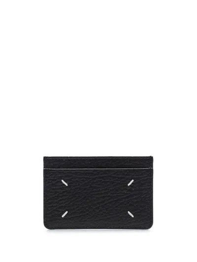 Maison Margiela Four-stich Cardholder In Black