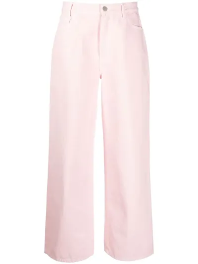 Raf Simons Wide-leg Denim Jeans In Pink