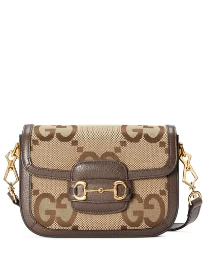 Gucci Brown Horsebit 1955 Jumbo Mini Shoulder Bag