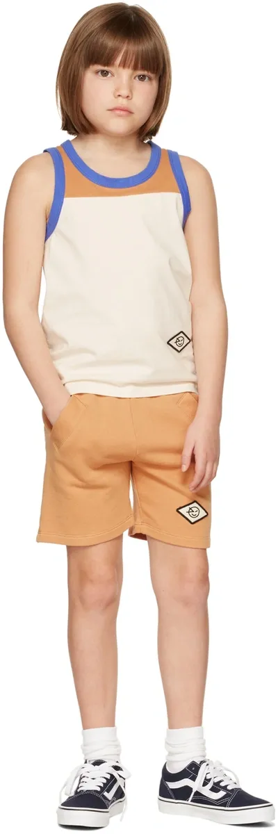 Wynken Kids Tan Track Shorts In Caramel