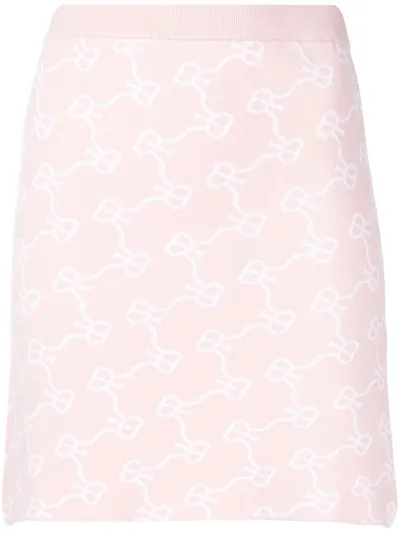 Rokh Pink Viscose Mini Skirt