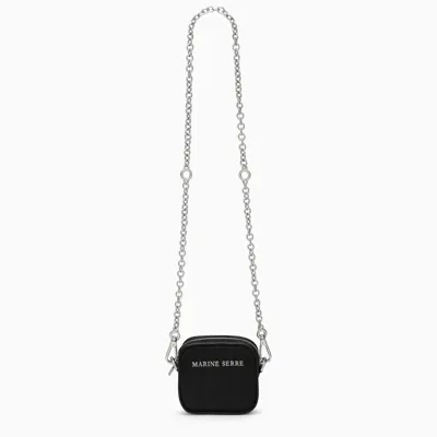 Marine Serre Logoed Mini Shoulder Bag In Black