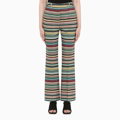 Missoni Multicolour Chevron-motif Trousers In Multicolor