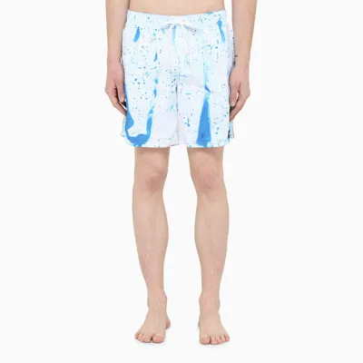 Sundek Golden Wave Light Blue Tie-dye Swim Shorts