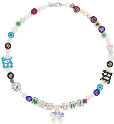 Misbhv Multicolor La Beaded Necklace In Silber