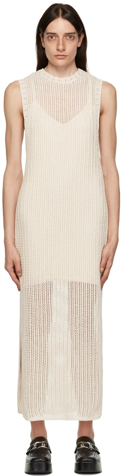 Rag & Bone Riley Crochet-knit Split Hem Maxi Dress In Ivory