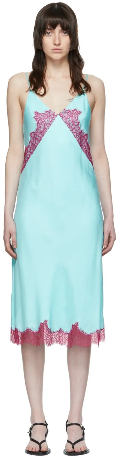 Rag & Bone Blue Logan Midi Dress In Bright Blue