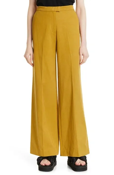 Samsã¸e Samsã¸e Organic Cotton-corduroy Wide-leg Pants In Bronze Mist