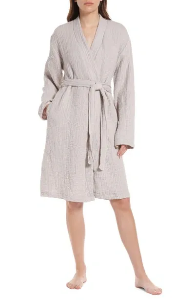 House No. 23 Alaia Cotton Robe In Lavender