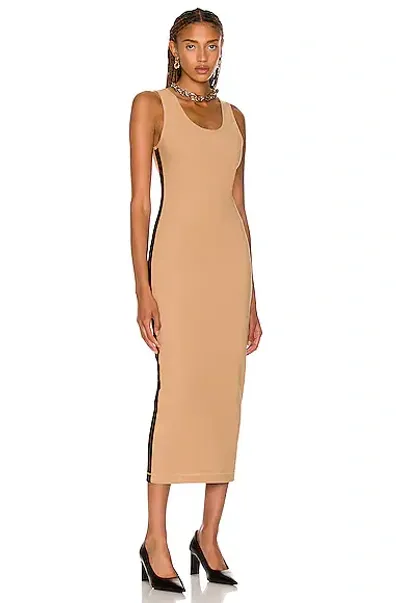 Wardrobe.nyc For Fwrd Sport Midi Dress In Khaki & Black