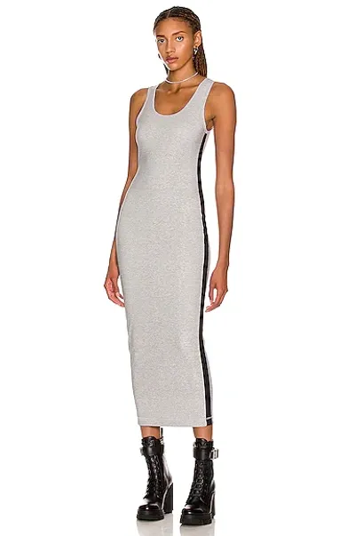 Wardrobe.nyc For Fwrd Sport Midi Dress In Grey Marl & Black