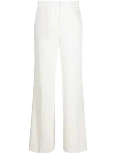 Alberto Biani High-waist Wide-leg Trousers In White