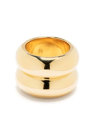 Uncommon Matters Breve Double-band Ring In Gold