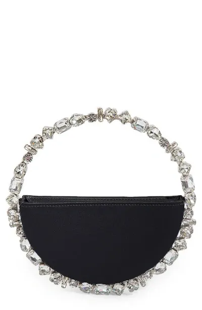 L'alingi Eternity Crystal Top Handle Bag In Black