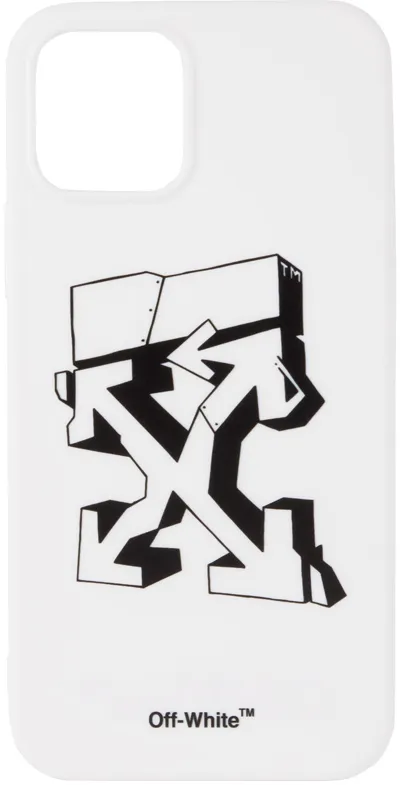 Off-white Graffiti Arrrows Iphone 12 Case In 0110 White Black