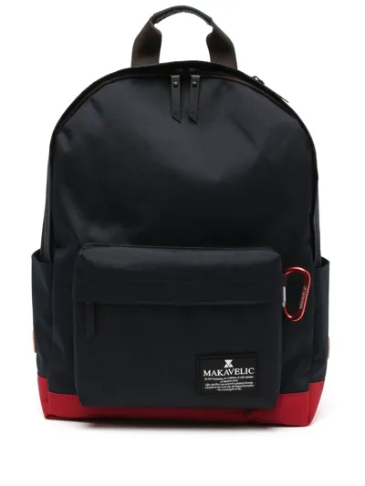 Makavelic Logo Zipped Backpack In Blau