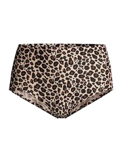 Chantelle Softstretch Leopard Jacquard-knit Briefs In Natural Leopard