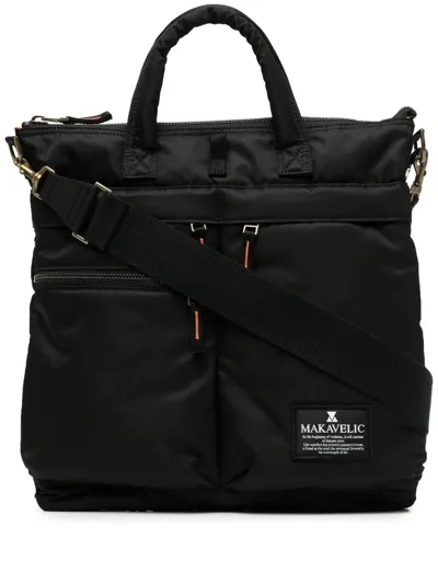 Makavelic Logo Top-handle Tote In Black