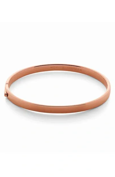 Monica Vinader Essential Hinged Bangle Bracelet In Pink