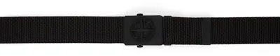 Stone Island Junior Boys Black Buckle Logo Belt