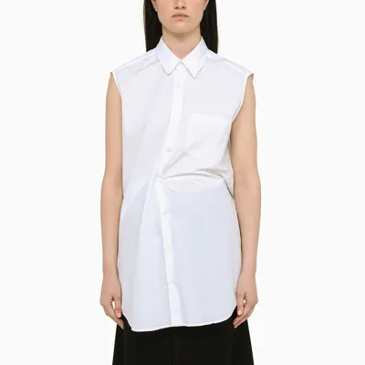 Ann Demeulemeester White Amelie Sleeveless Shirt