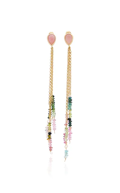 Joie Digiovanni 14k Yellow Gold Opal; Tourmaline Earrings In Multi