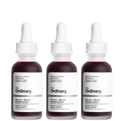 The Ordinary Aha 30% And Bha 2% Peeling Solution 30ml (three Pack)