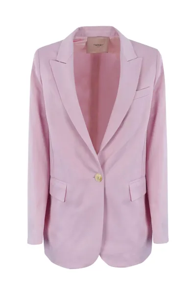 Twinset Matte Satin Blazer Jacket