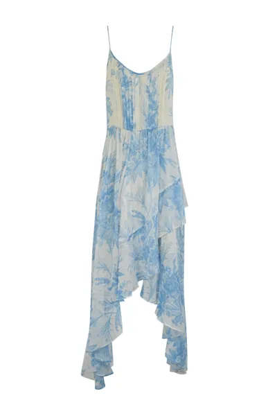 Twinset Long Dress With Toile De Jouy Floral Print