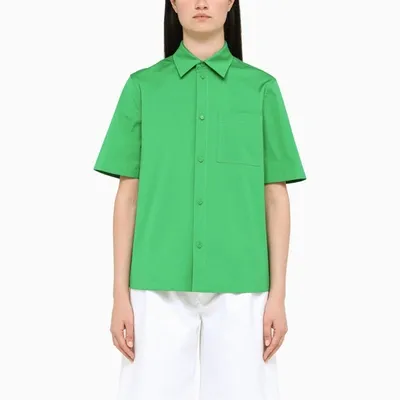 Bottega Veneta Short-sleeve Button-fastening Shirt In Green