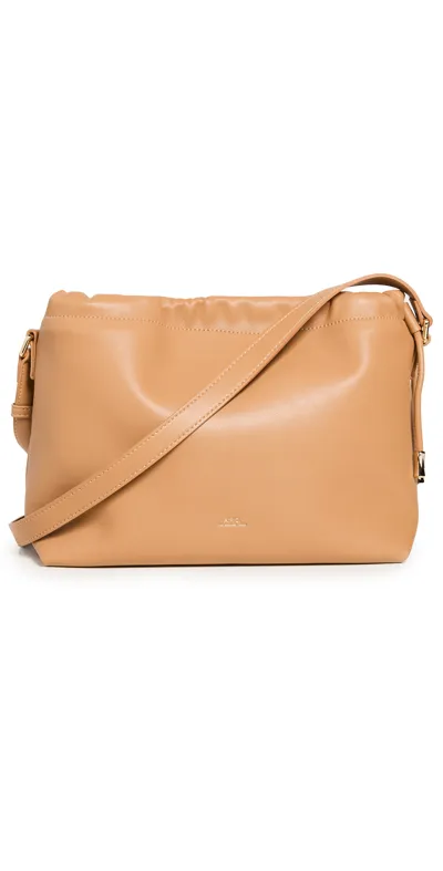 Apc Sac Ninon Mini Shoulder Bag In Caramel