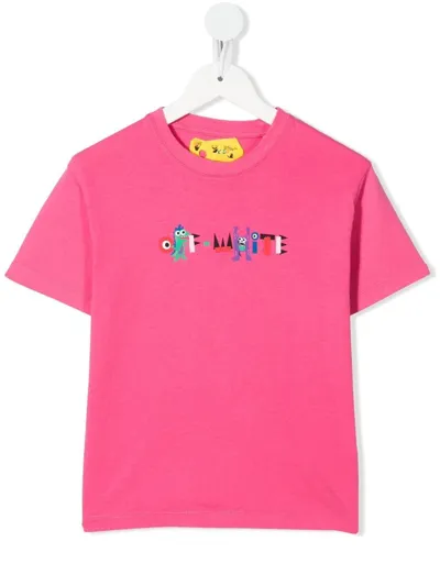 Off-white Monsters Arrows Cotton T-shirt In Pink