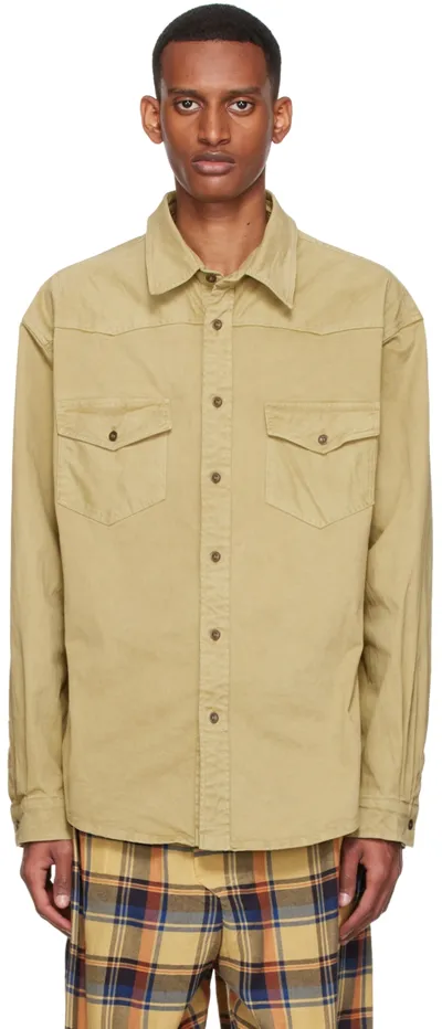 Faith Connexion Khaki Cotton Shirt