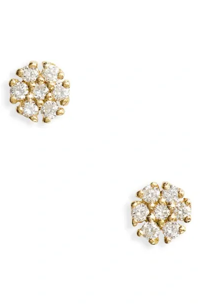 Bony Levy 18k Gold Diamond Flower Stud Earrings In 18k Yellow Gold