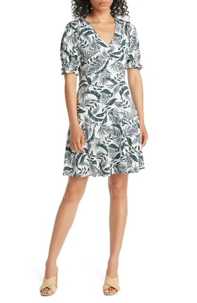 Boden Palm Print V-neck Dress In Midnight Garden Tropic Foliage