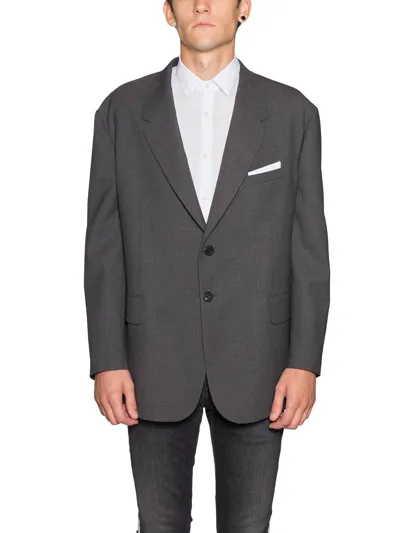 Neil Barrett Oversize Single Breasted Blazer In Grey