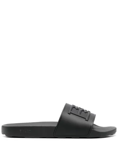 Bally Scotty Debossed-logo Slides In Black