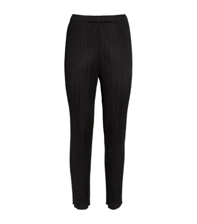 Issey Miyake Basics Slim Trousers In Black