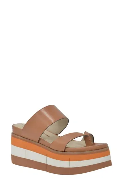 Naked Feet Flux Platform Sandal In Tan