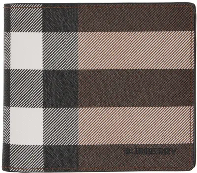 Burberry Wallet With Check Pattern By Is A Classic And Timeless Accessory In Brown